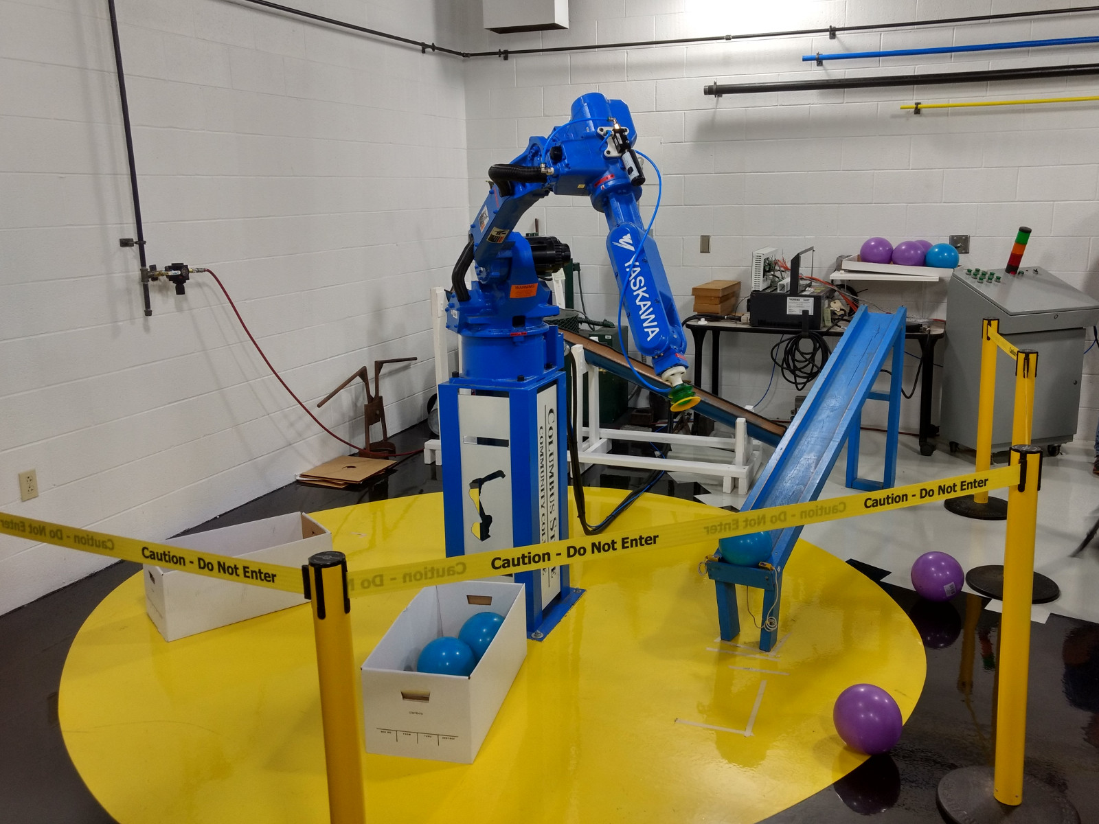 A robot at the Columbus State Community College