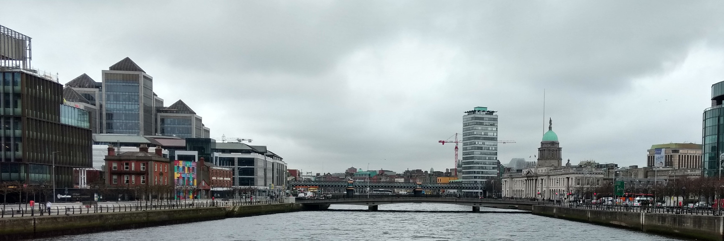A picture of Dublin with the Liffey river