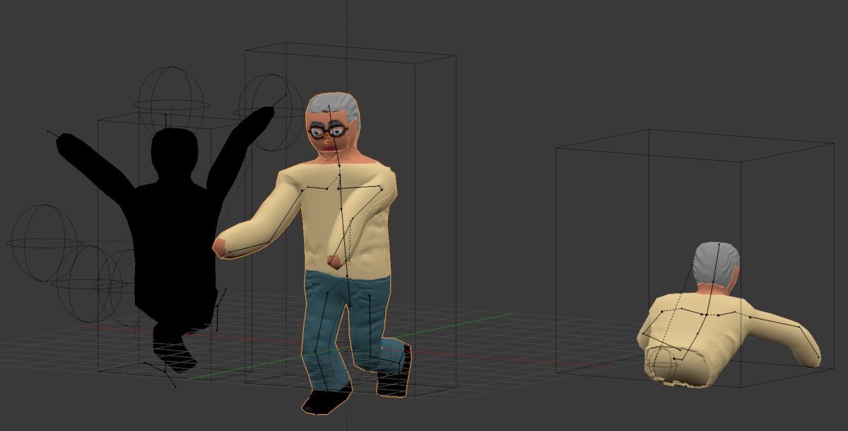 Blender Modell des Professors