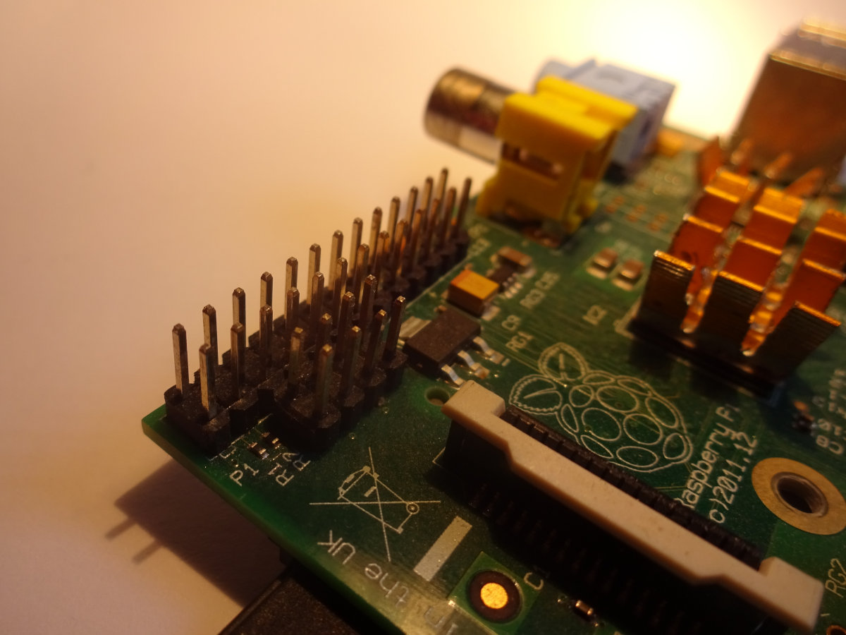 Raspberry Pi mit angelöteten P5-Header