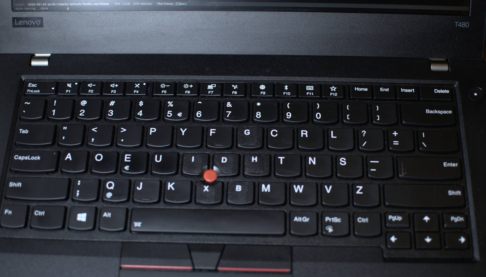ThinkPad T480 with Dvorak Keyboard