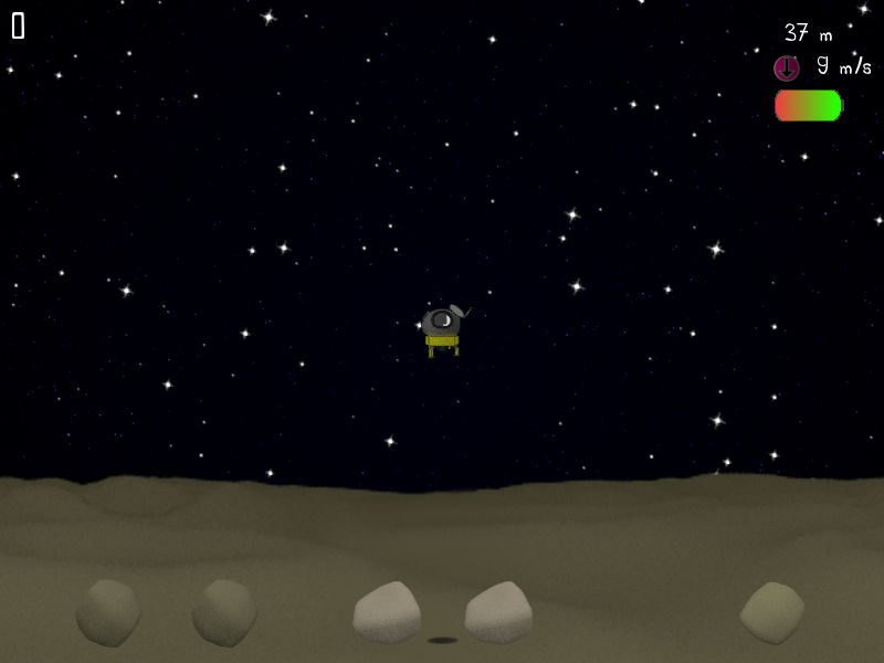 Bild des Lunar Modules kurz nach Spielstart